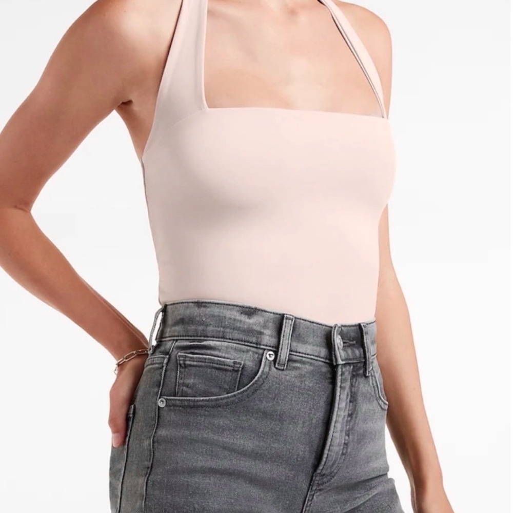 Express Body Contour blush pink halter top - small, NWOT
